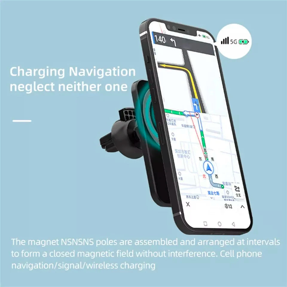 Chargeur sans fil magnétique pour voiture, support de téléphone pour iPhone 14 13 Pro Max 12, accessoires de téléphone, charge rapide 30W, adaptateur à induction